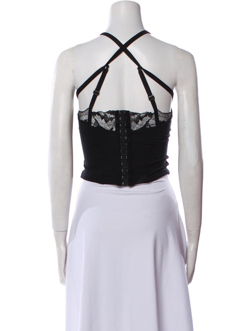 La Perla Halterneck Sleeveless Crop Top