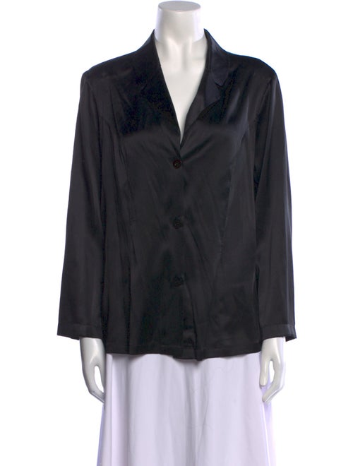 La Perla Silk Long Sleeve Button-Up Top
