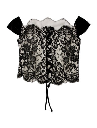 La Perla Lace Pattern Off-The-Shoulder Blouse