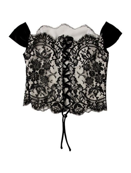 La Perla Lace Pattern Off-The-Shoulder Blouse