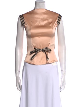 La Perla Silk Mock Neck Crop Top