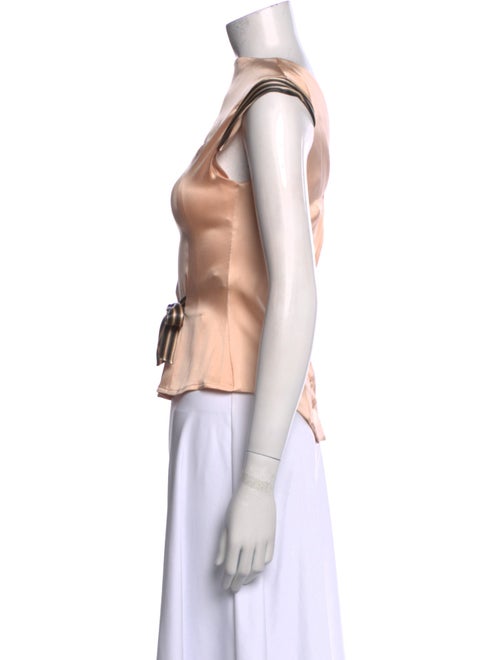 La Perla Silk Mock Neck Crop Top