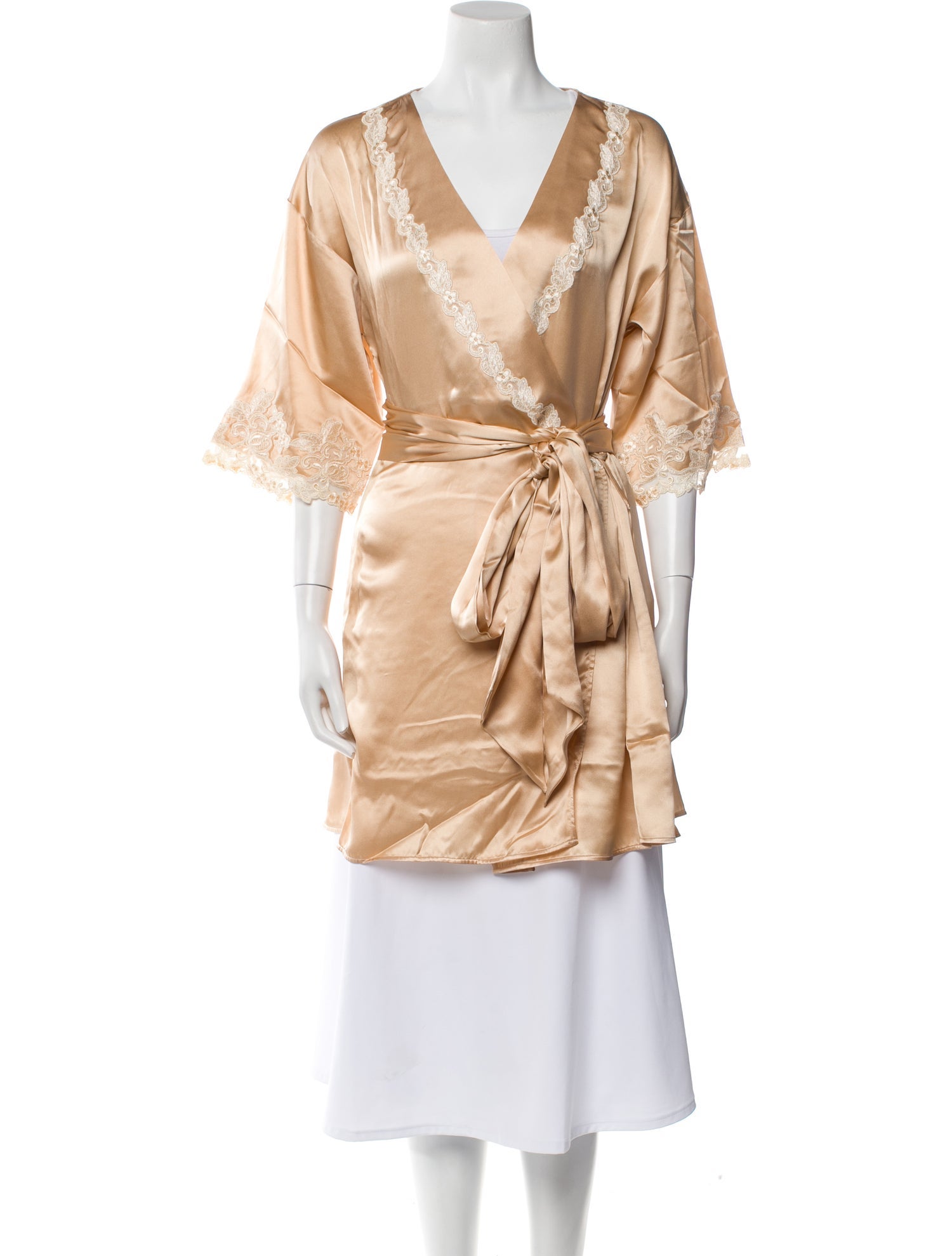 La Perla Silk Crochet Trim Nightgown