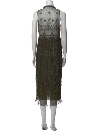 La Perla V-Neck Midi Length Dress