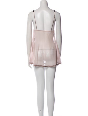 La Perla Nylon Lace Trim Embellishment Nightgown