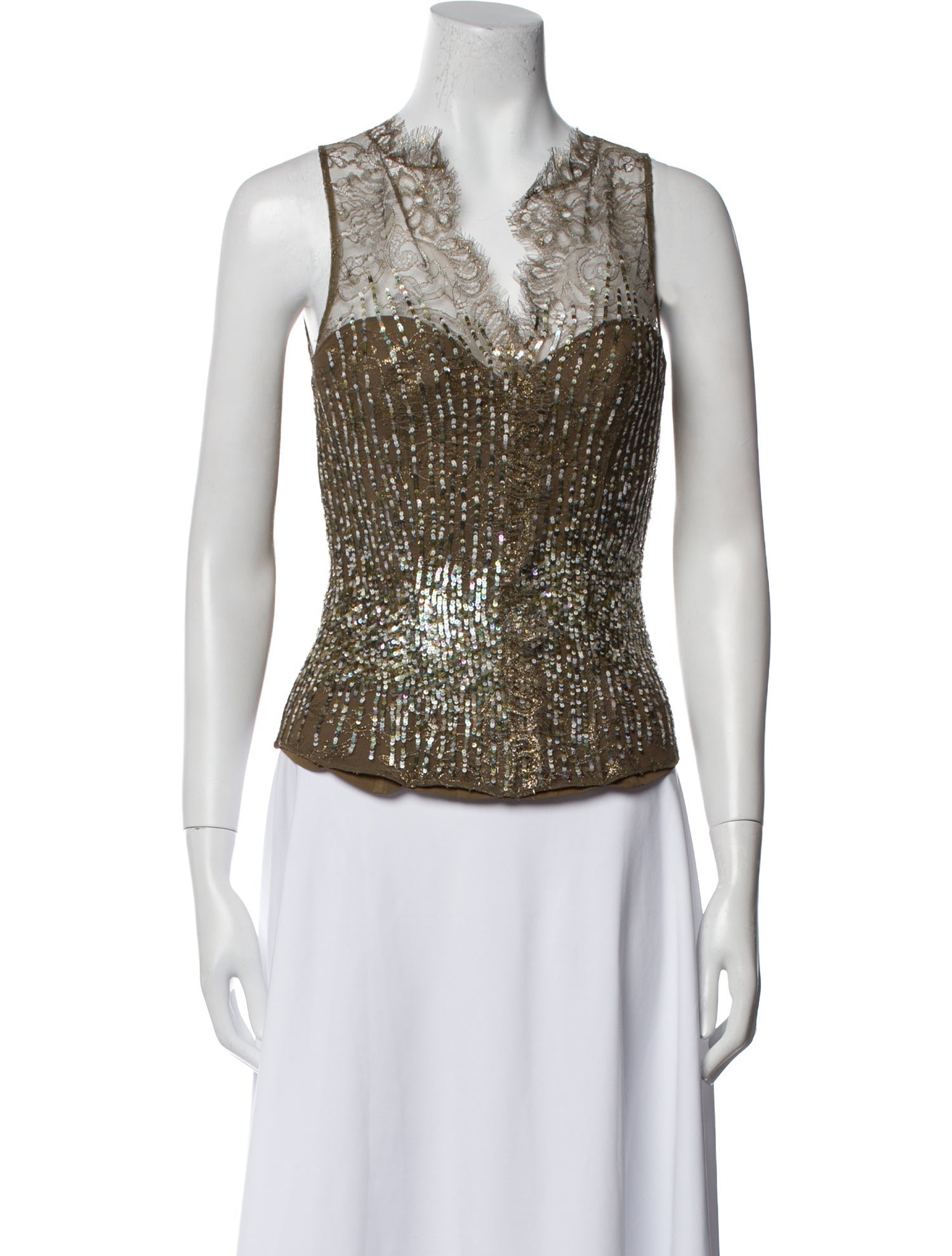 La Perla V-Neck Sleeveless Top