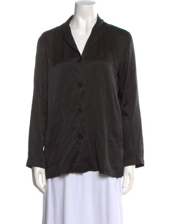 La Perla Silk Long Sleeve Button-Up Top