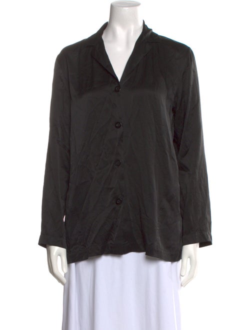 La Perla Silk Long Sleeve Button-Up Top