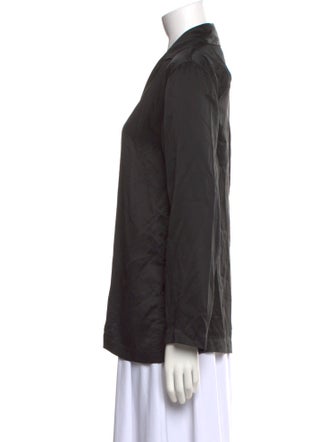 La Perla Silk Long Sleeve Button-Up Top