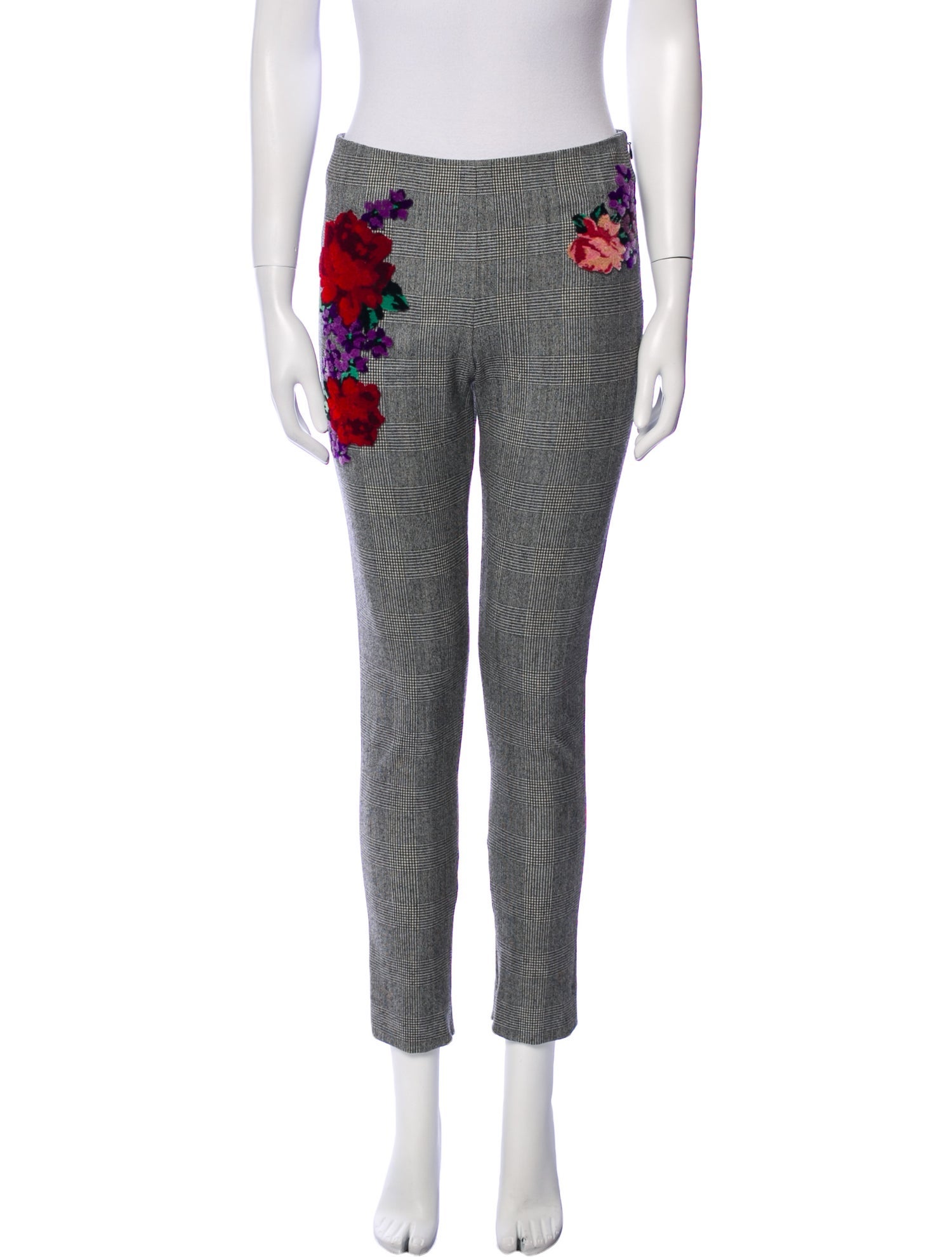 La Perla Plaid Print Straight Leg Pants