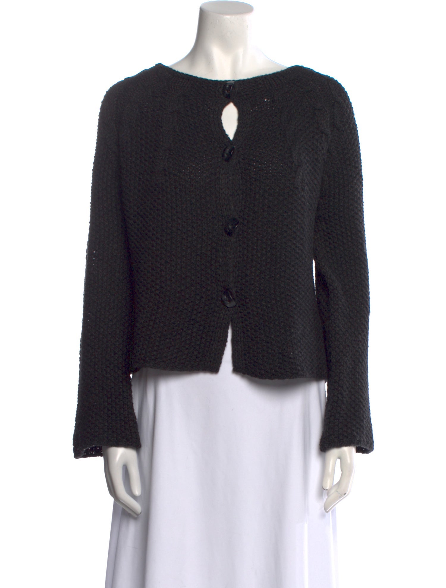 La Perla Crochet Scoop Neck Sweater