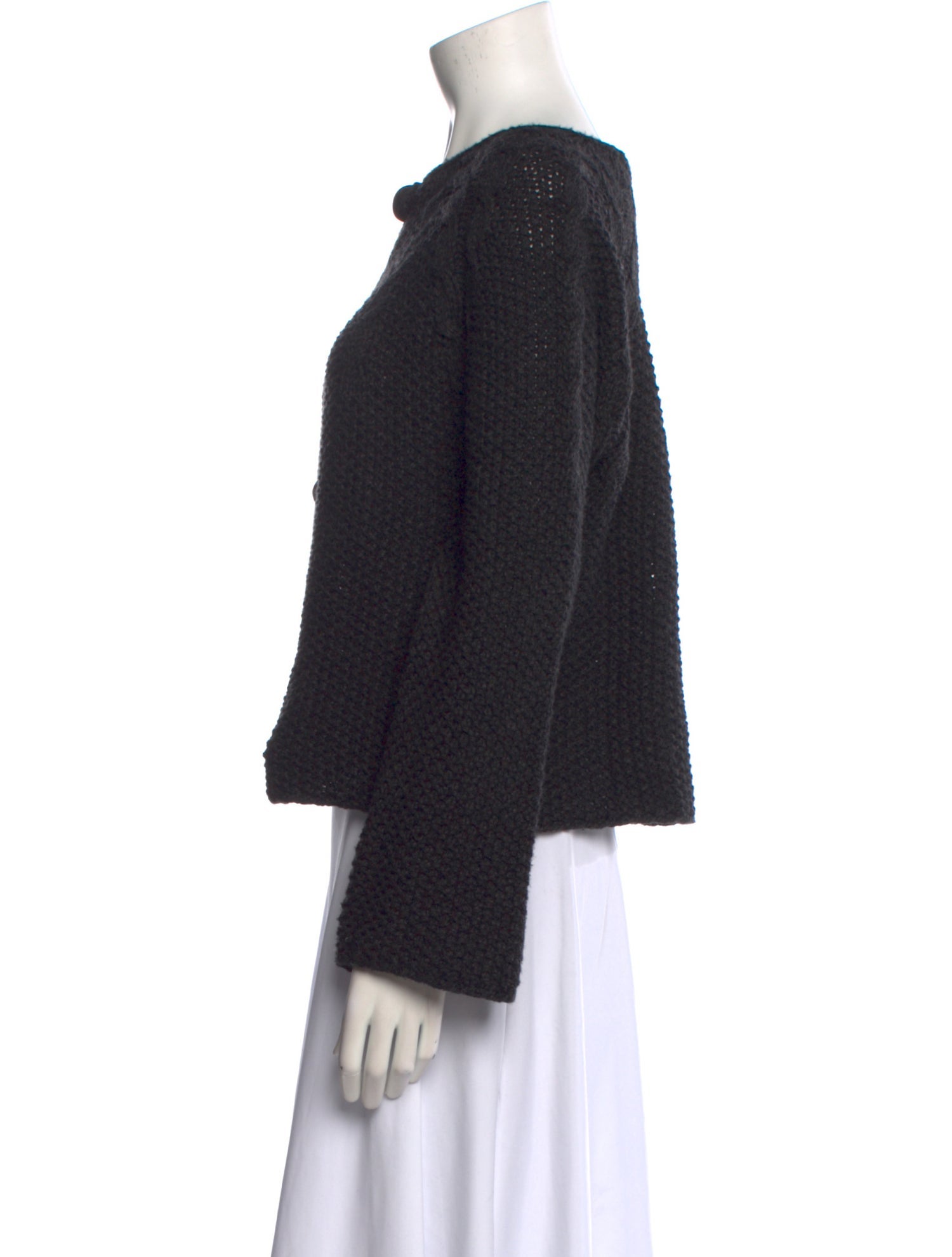 La Perla Crochet Scoop Neck Sweater