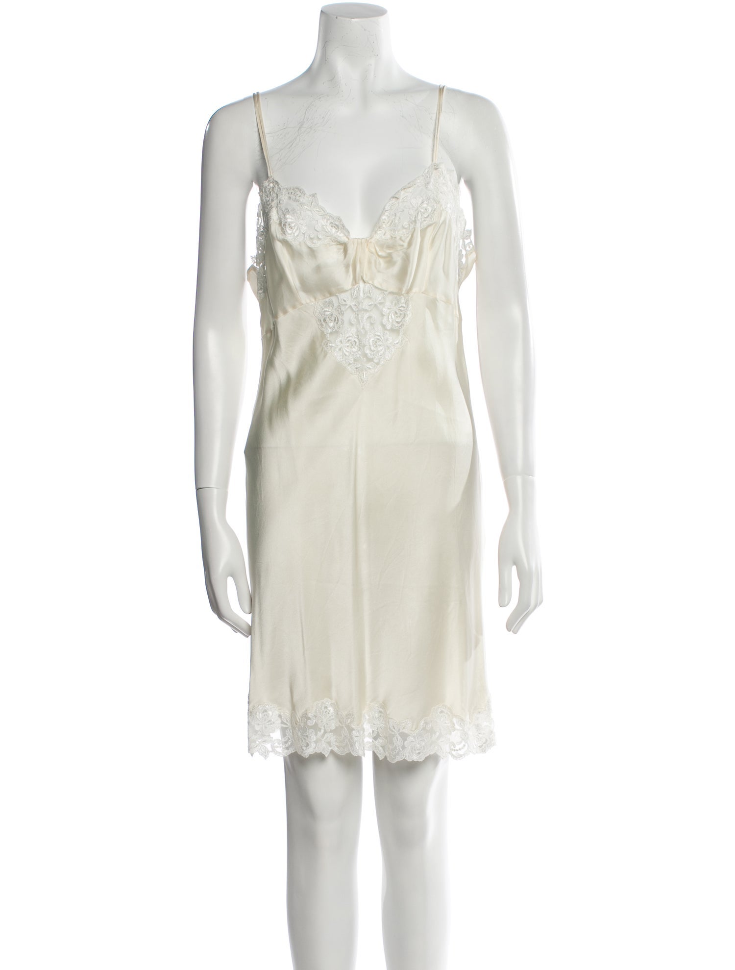 La Perla Silk Lace Trim Embellishment Nightgown