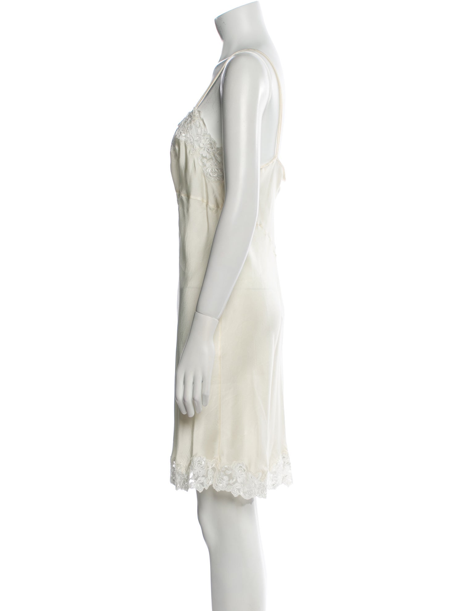 La Perla Silk Lace Trim Embellishment Nightgown