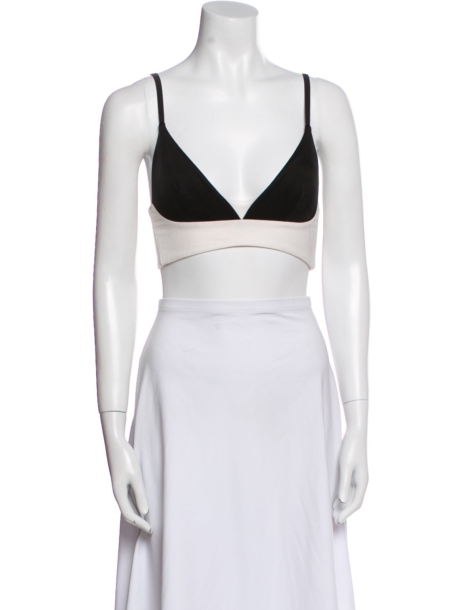 La Perla Square Neckline Sleeveless Crop Top