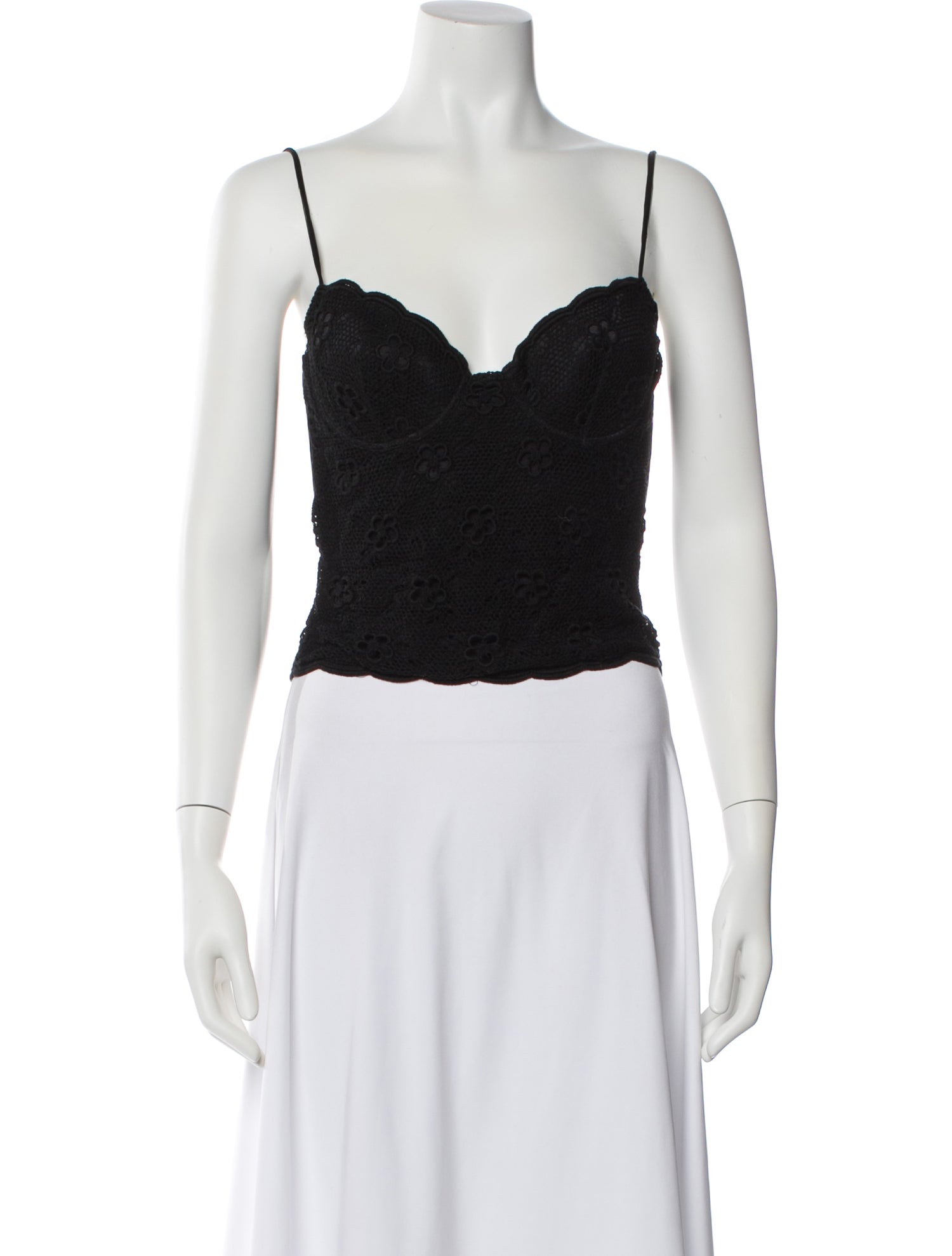 La Perla V-Neck Sleeveless Crop Top