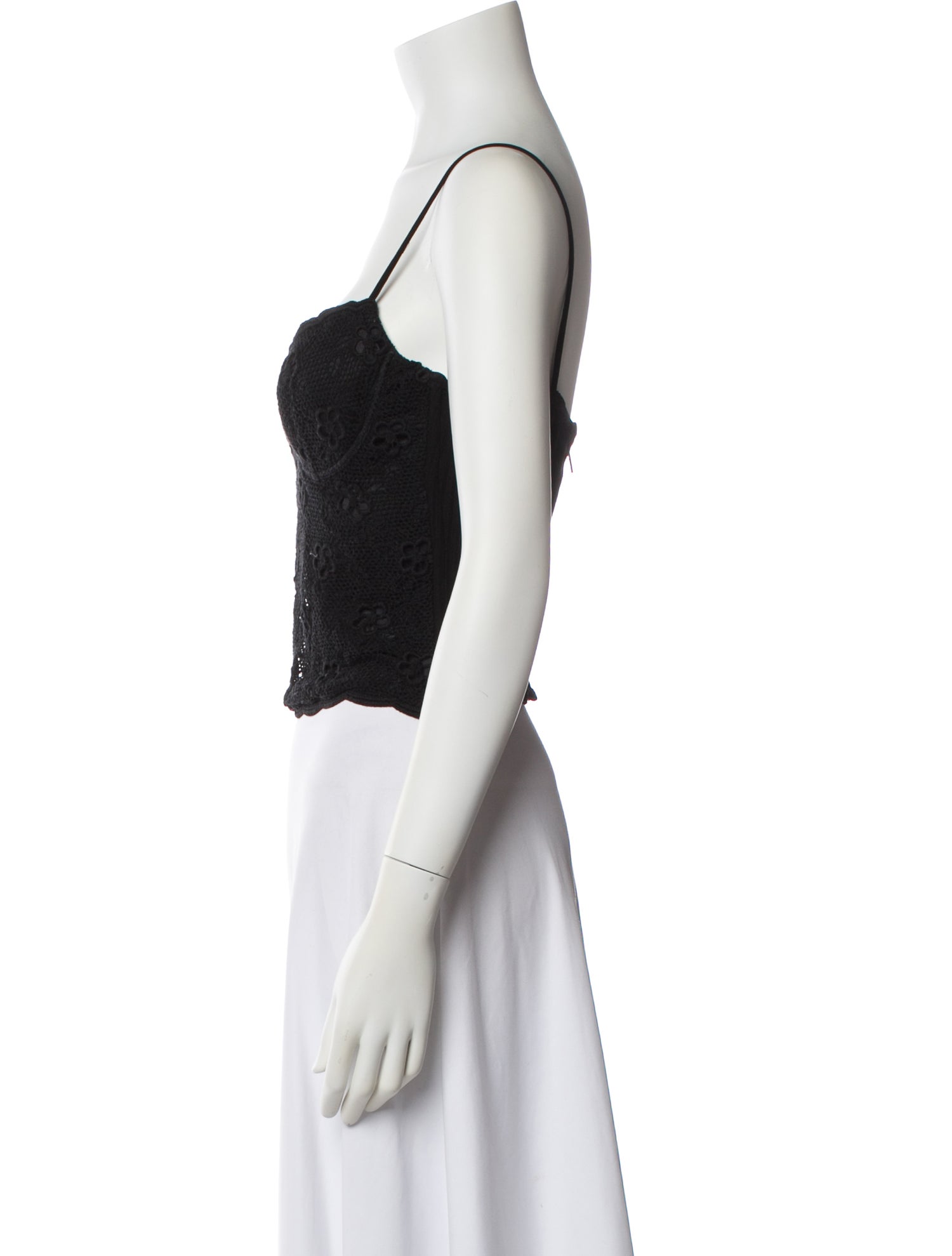 La Perla V-Neck Sleeveless Crop Top