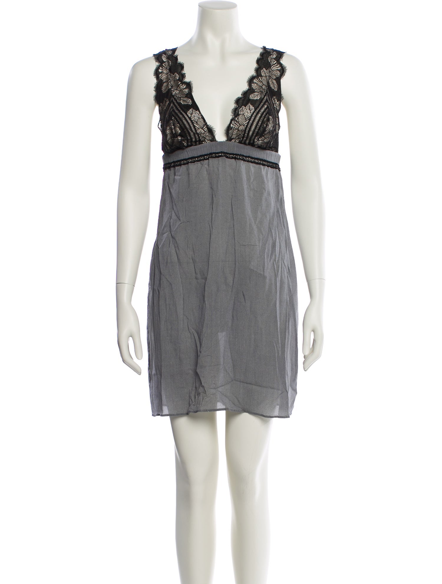 La Perla Silk Lace Trim Embellishment Nightgown