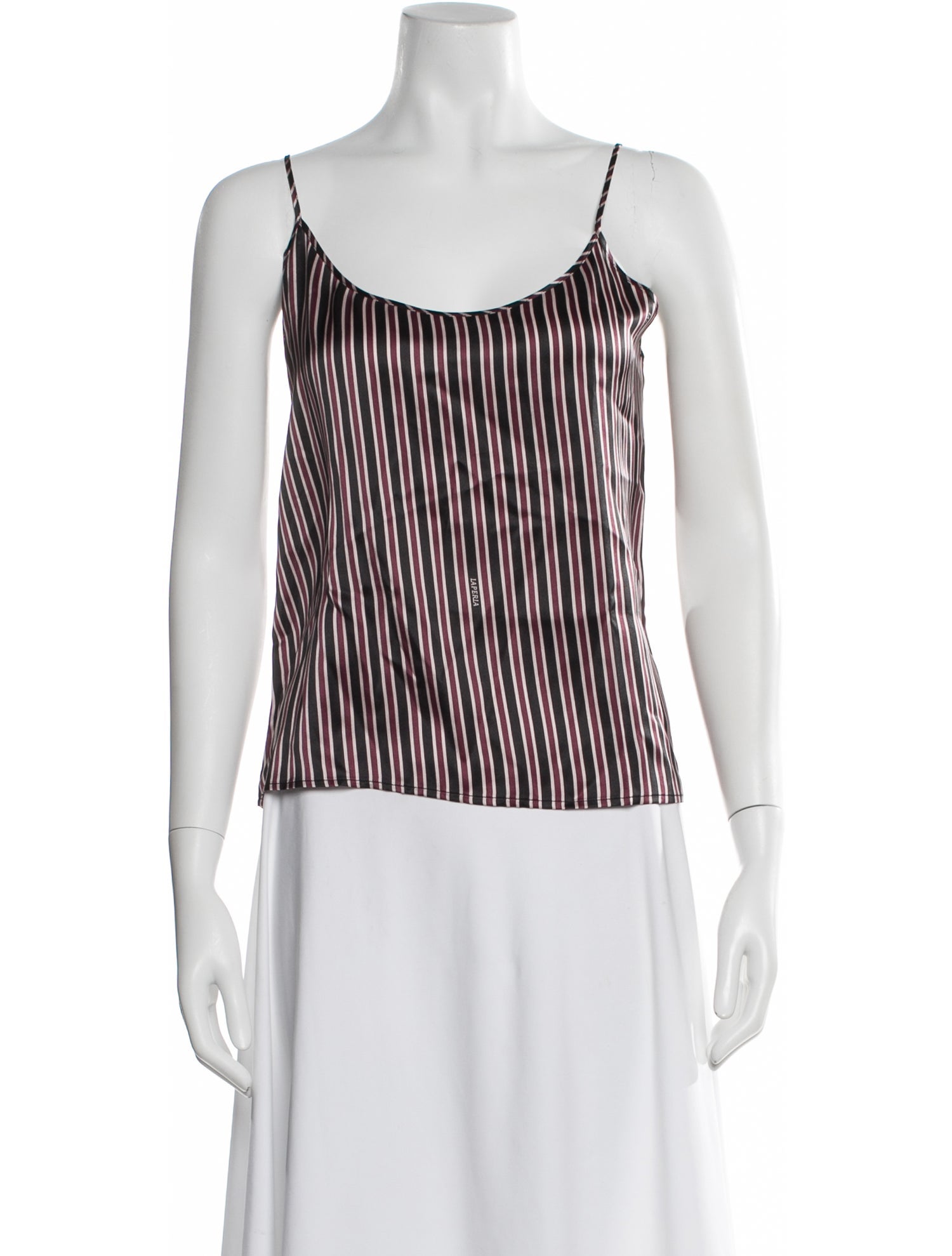 La Perla Silk Striped Top