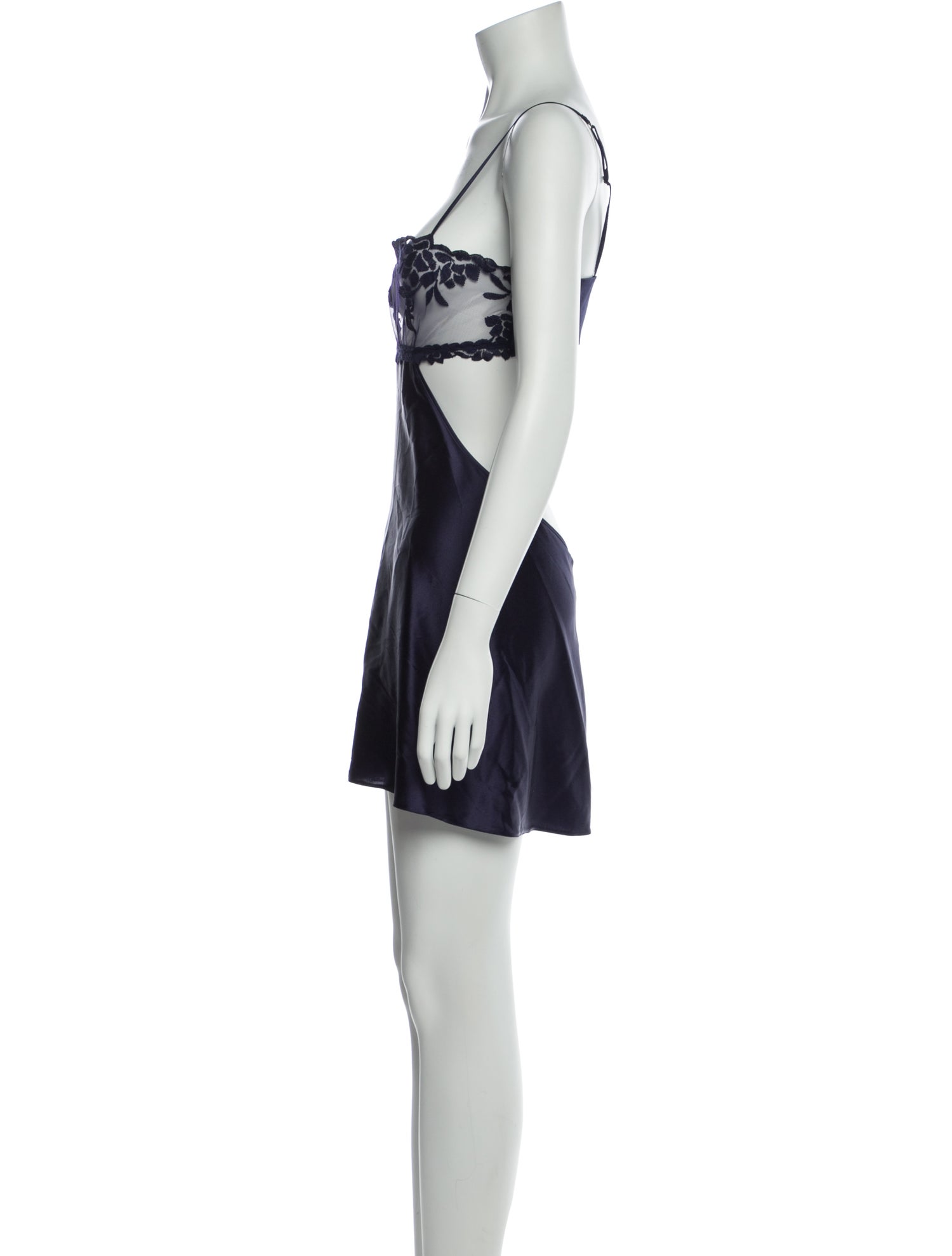 La Perla Silk Lace Trim Embellishment Robe