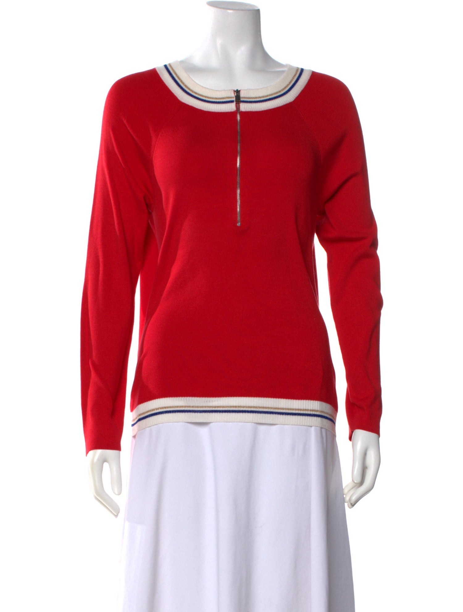 La Perla Silk Colorblock Pattern Sweater w/ Tags