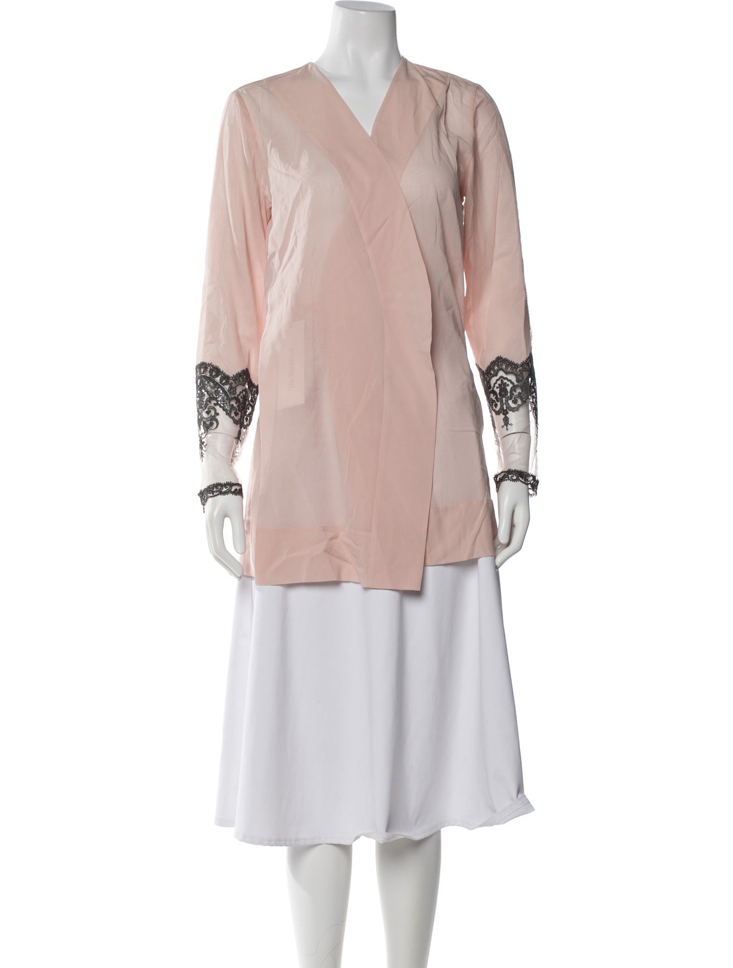 La Perla Silk Eyelet Trim Lounge Set w/ Tags