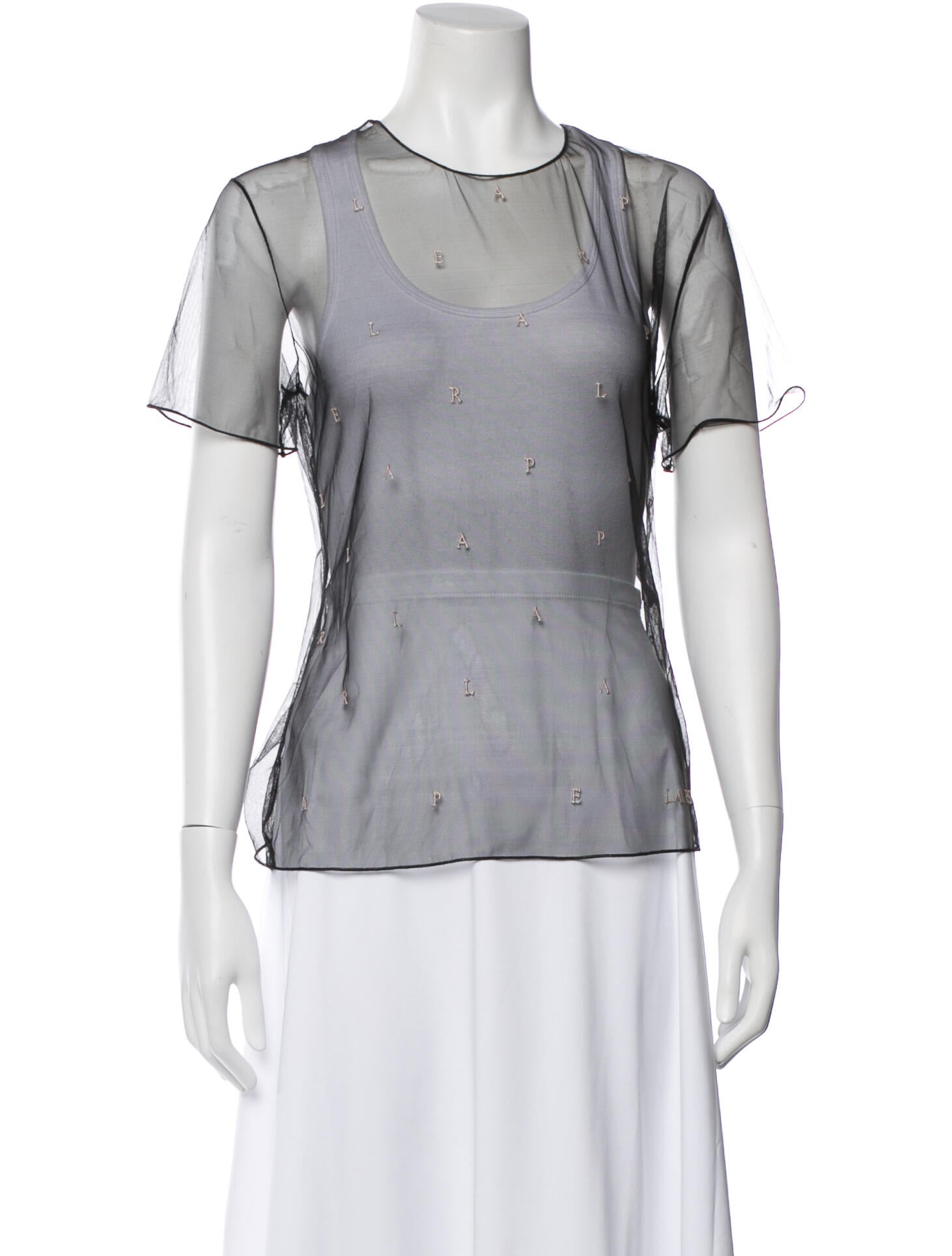 La Perla Graphic Print Crew Neck Top