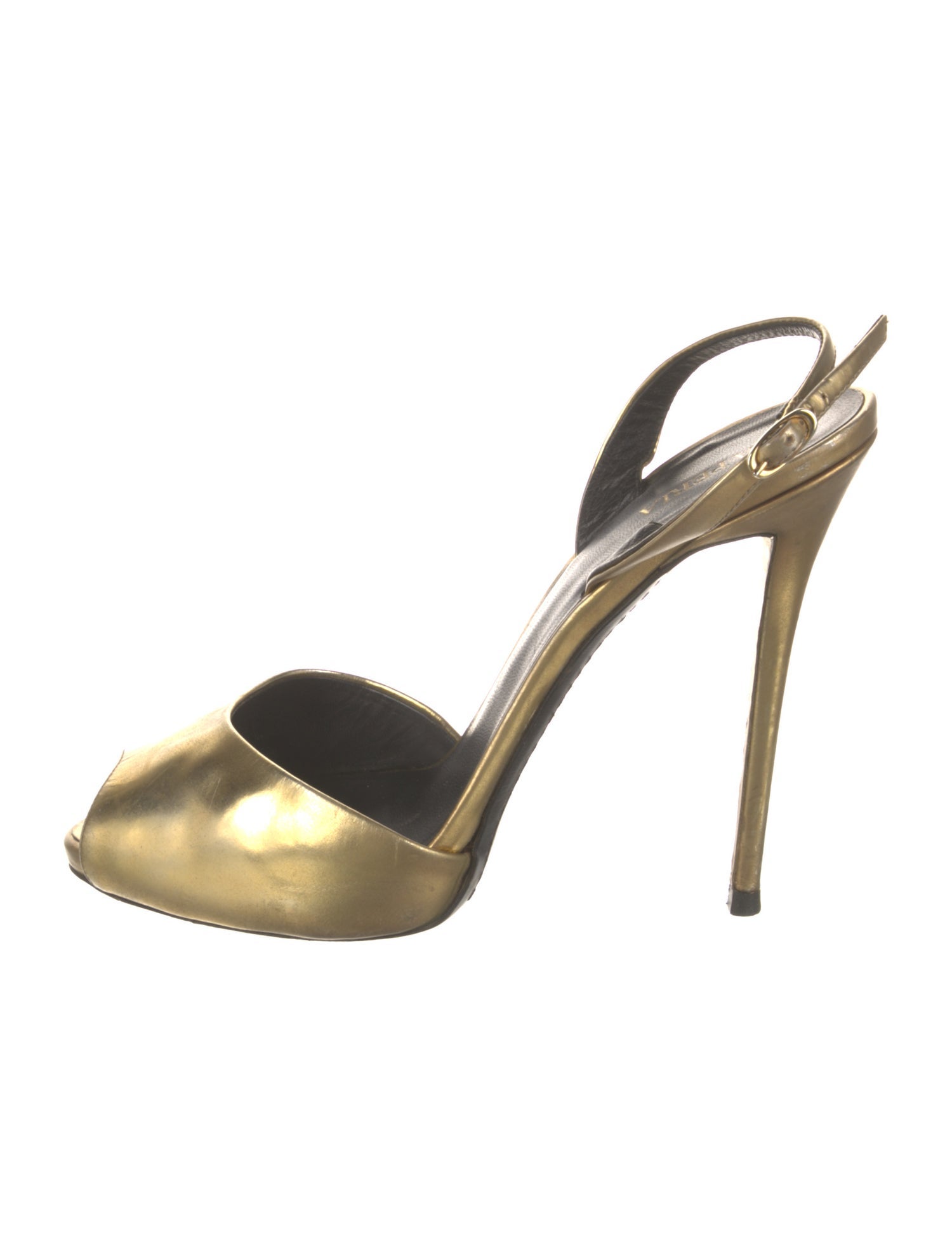 La Perla Patent Leather Slingback Pumps