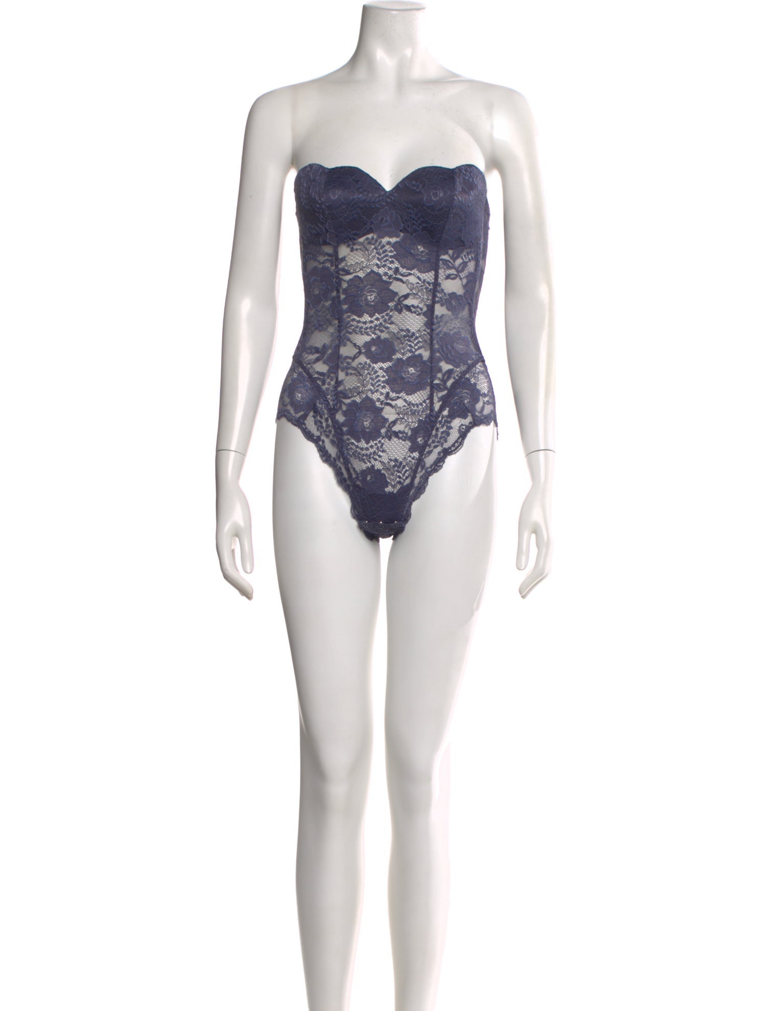 La Perla Lace Pattern Strapless Bodysuit