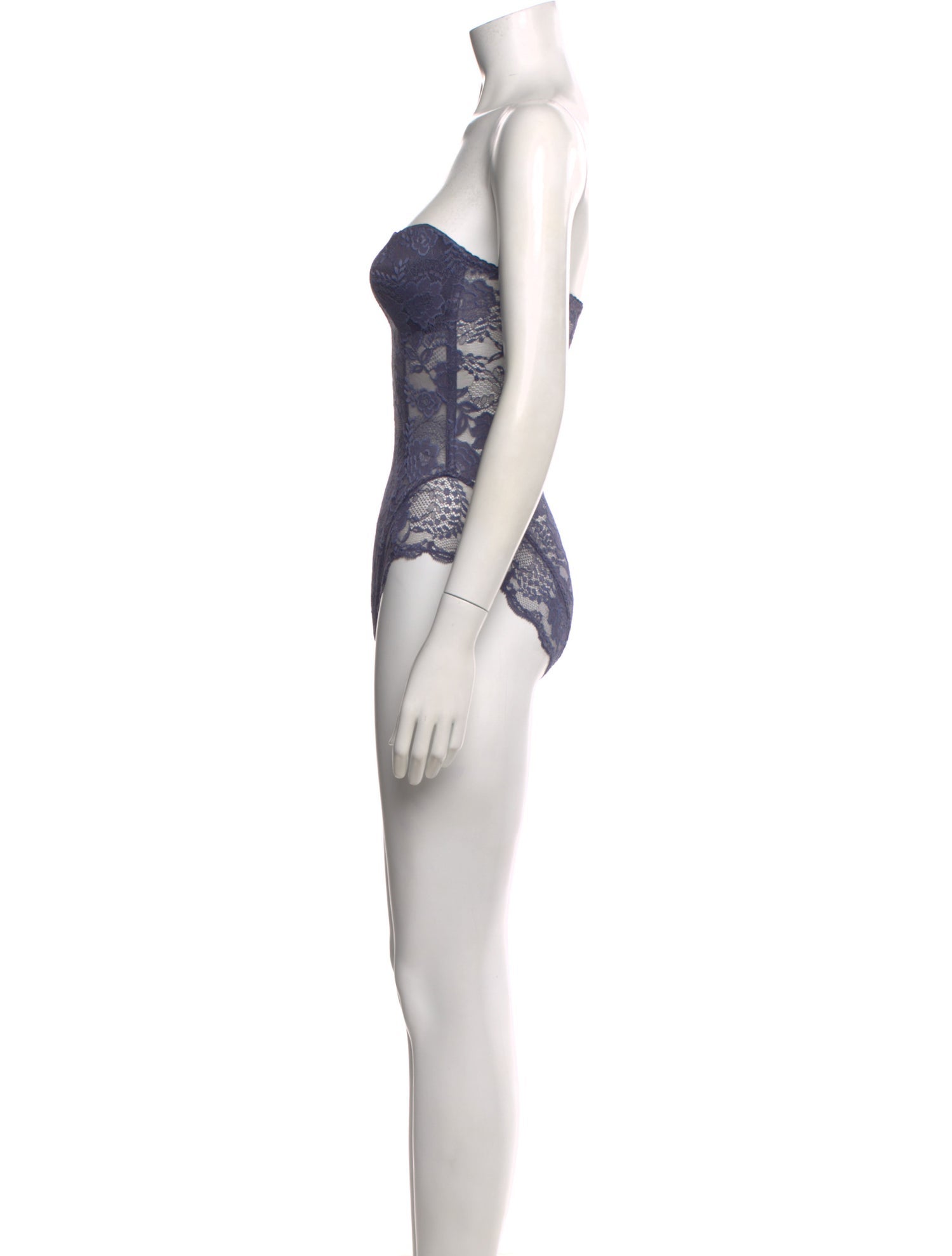 La Perla Lace Pattern Strapless Bodysuit