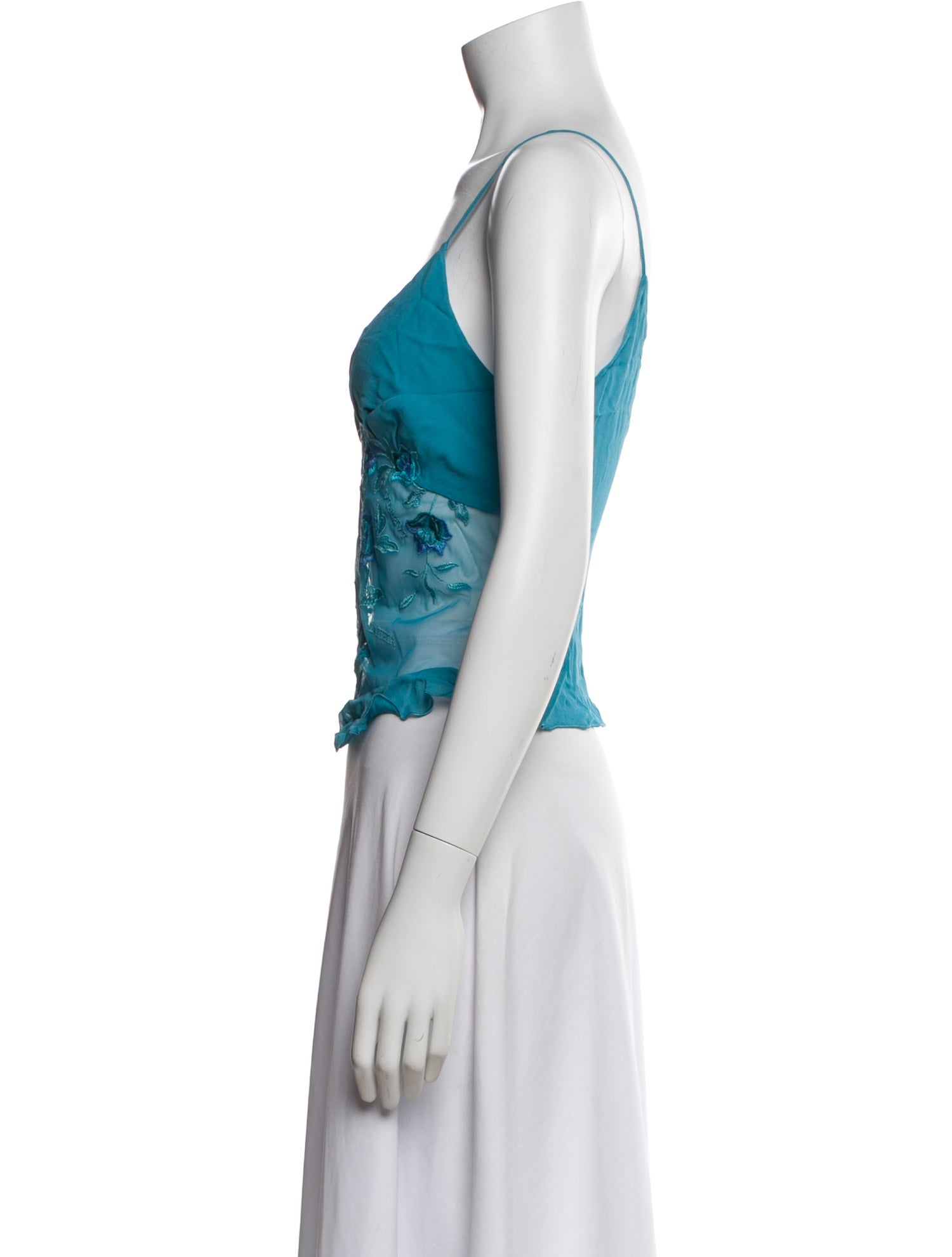 La Perla Silk Floral Print Top