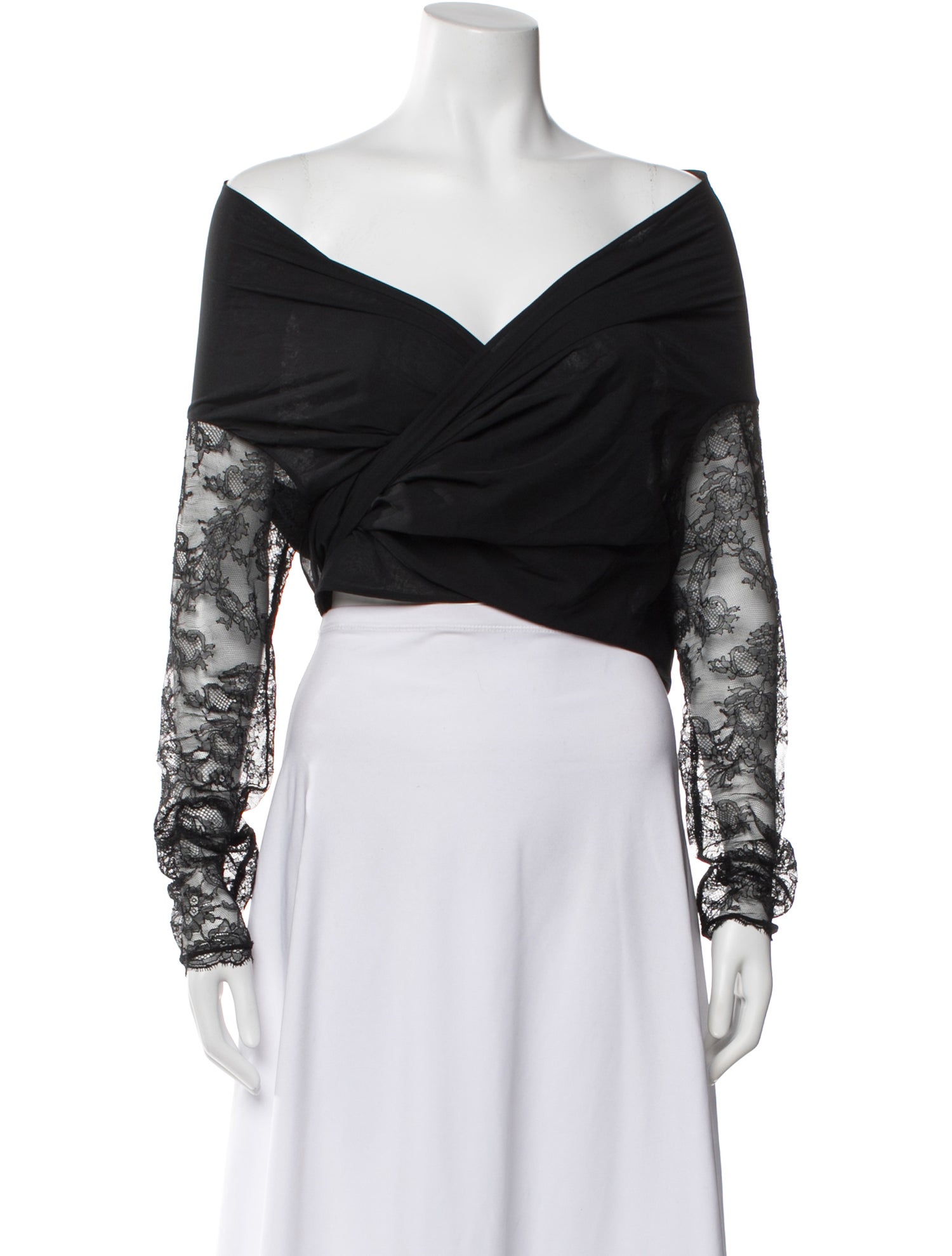 La Perla Silk Off-The-Shoulder Top