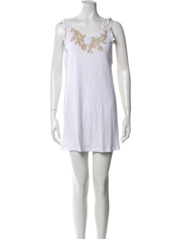 Pre-owned La Perla Silk Mini Dress In Blue