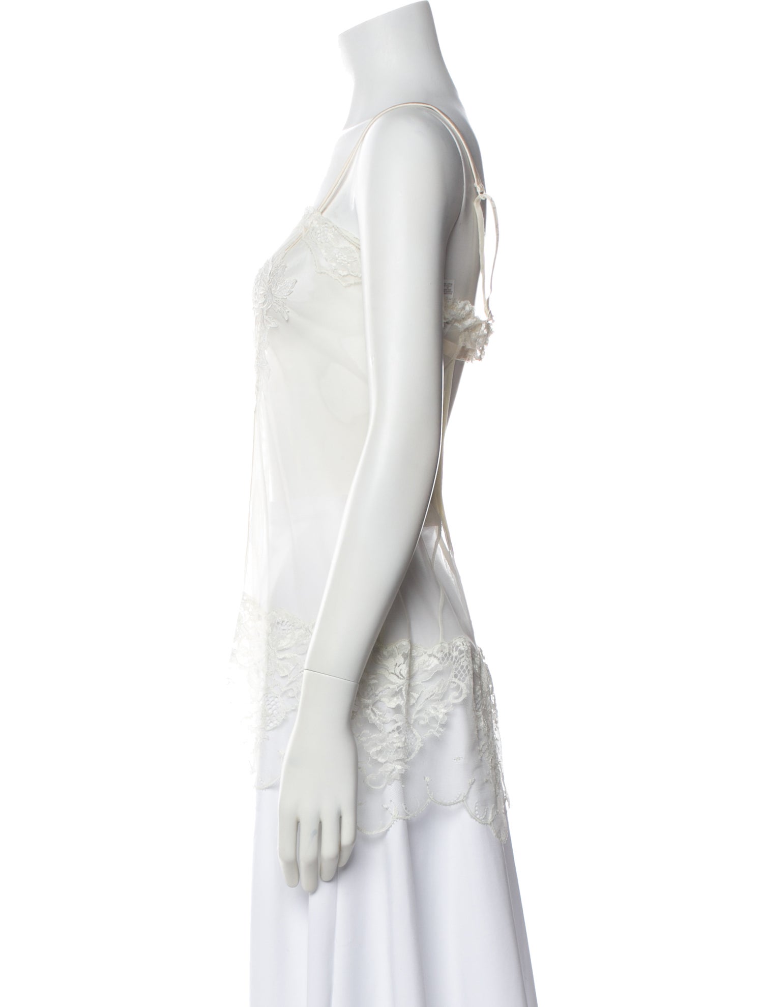 La Perla Silk Lace Pattern Top