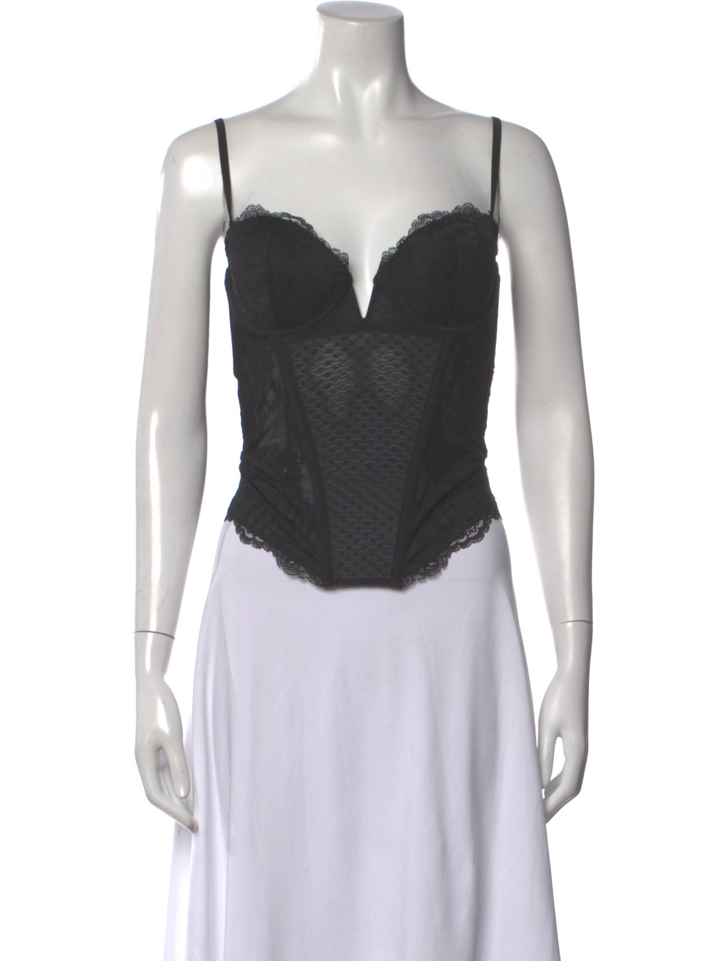 Lace Pattern V-Neck Top