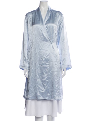 Pre-owned La Perla Silk Robe In Blue