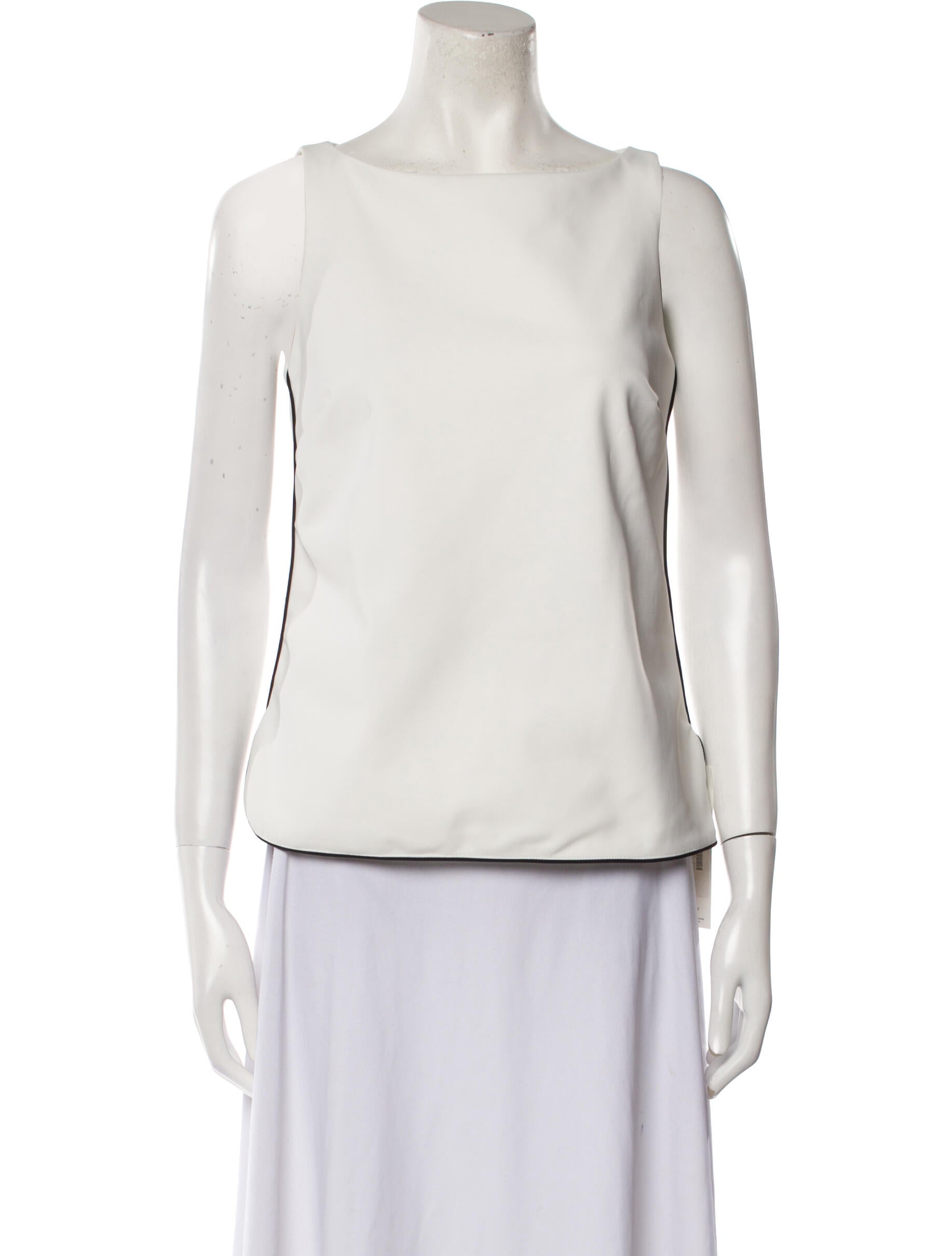 La Petite Robe di Chiara Boni Bateau Neckline Sleeveless Blouse w/ Tags