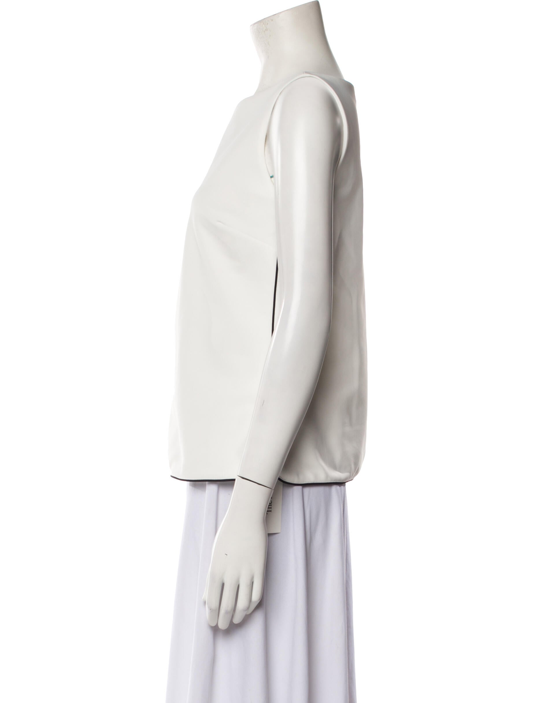 La Petite Robe di Chiara Boni Bateau Neckline Sleeveless Blouse w/ Tags