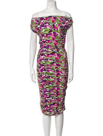 La Petite Robe di Chiara Boni Dresses Printed Knee-Length Dress Us6, It42 | M