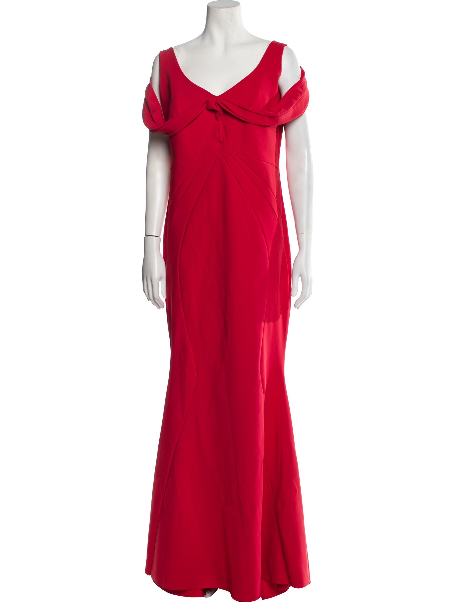 La Petite Robe di Chiara Boni VNeck Long Dress Red Dresses, Clothing