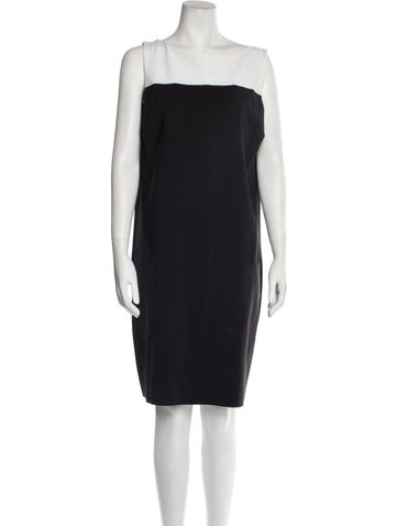 La Petite Robe di Chiara Boni Dresses Scoop Neck Knee-Length Dress Us10, It46 | L