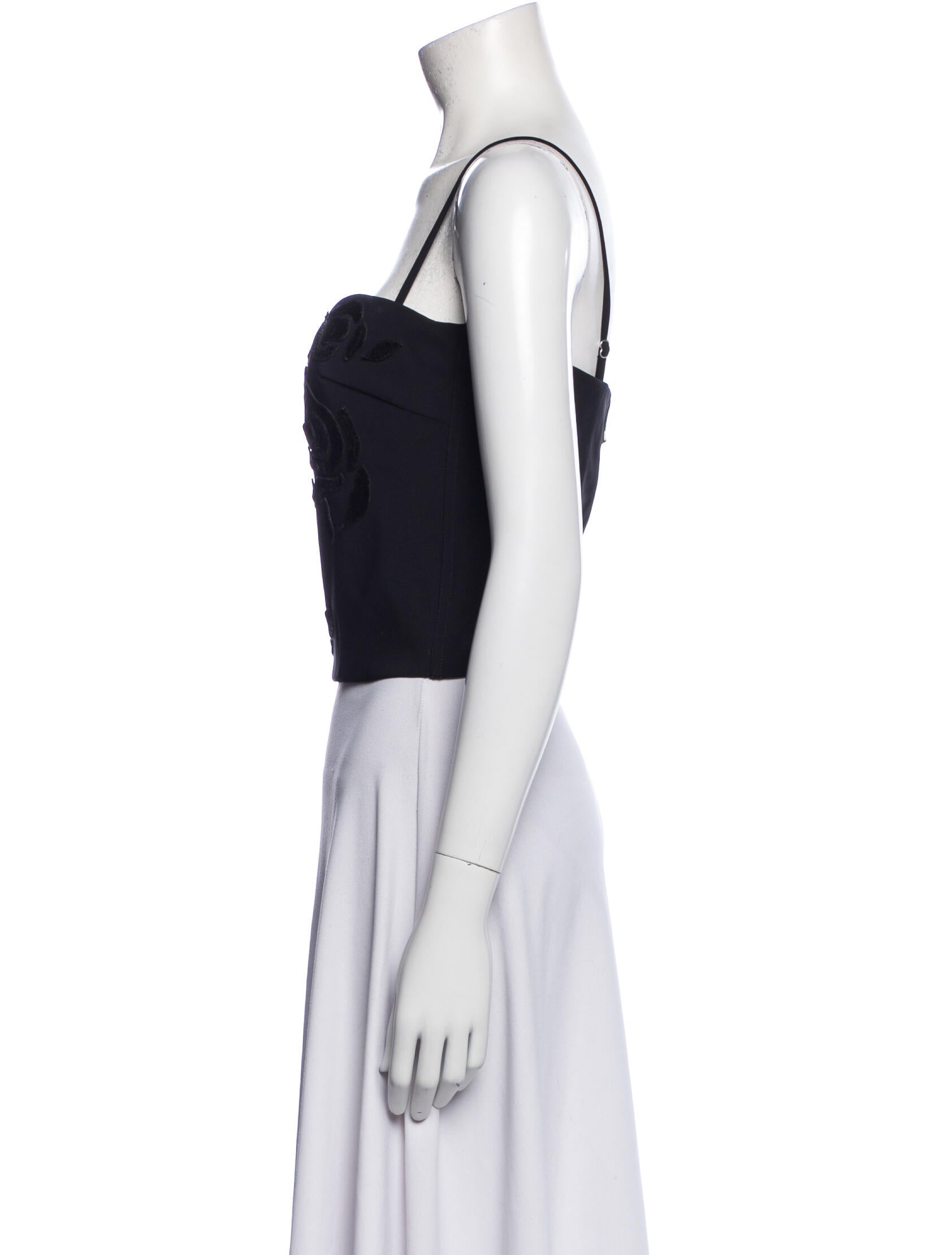 La Petite Robe di Chiara Boni Nylon Square Neckline Crop Top