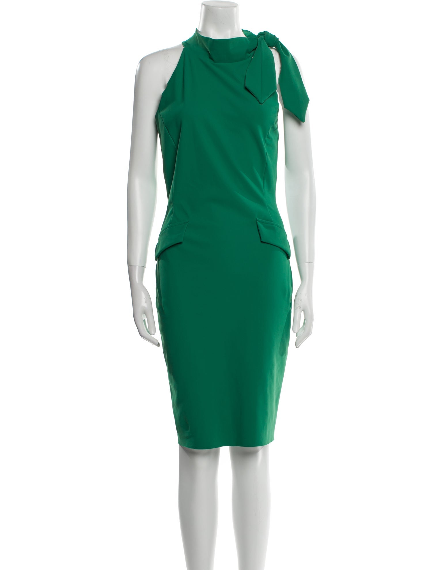 La Petite Robe di Chiara Boni Mock Neck Knee-Length Dress