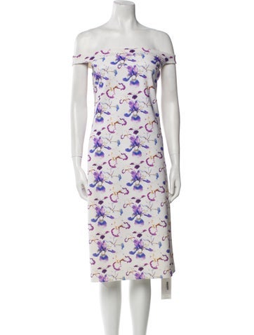 La Petite Robe di Chiara Boni Dresses Floral Print Knee-Length Dress Us14, It50 | XL