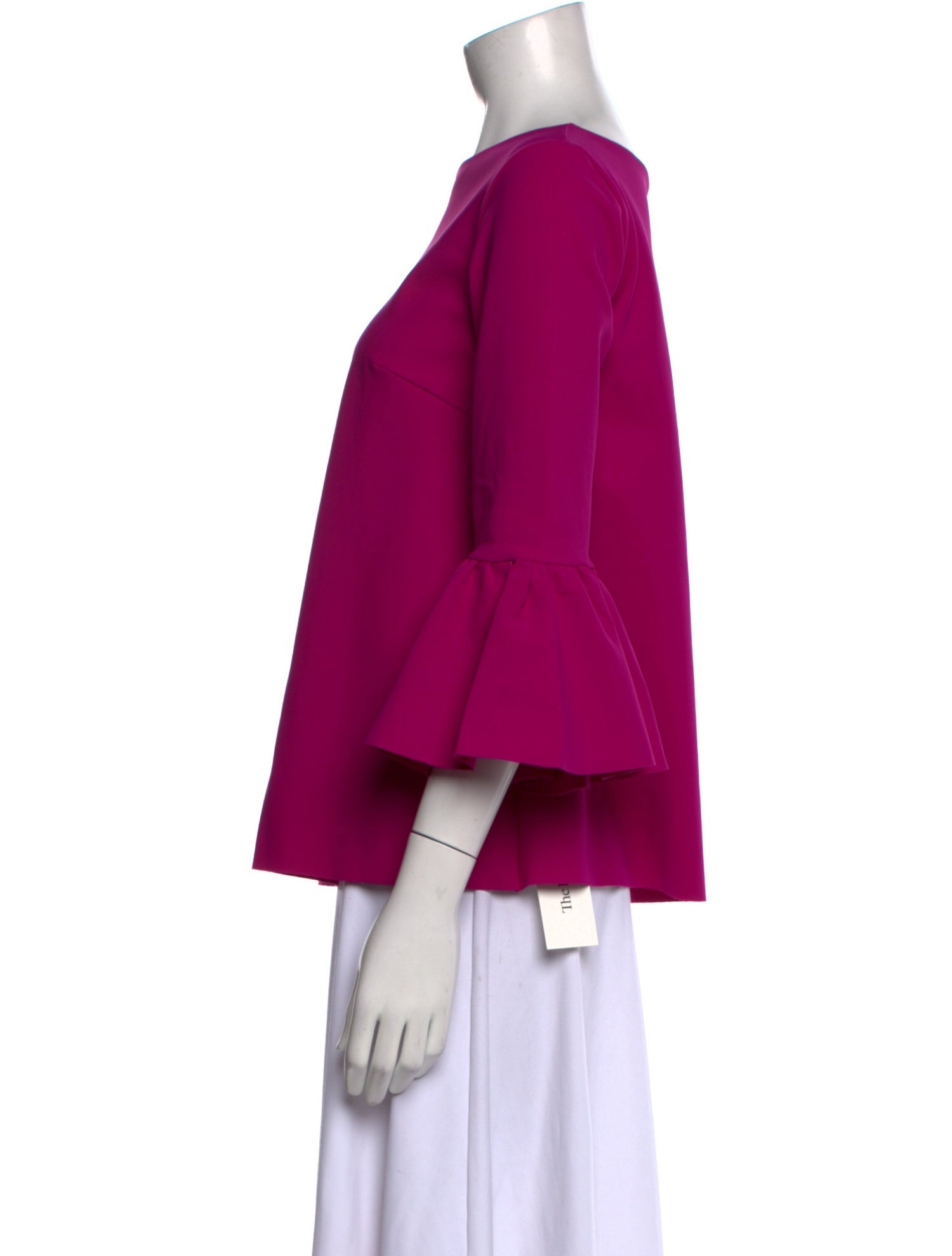 La Petite Robe di Chiara Boni Bateau Neckline Three-Quarter Sleeve Blouse