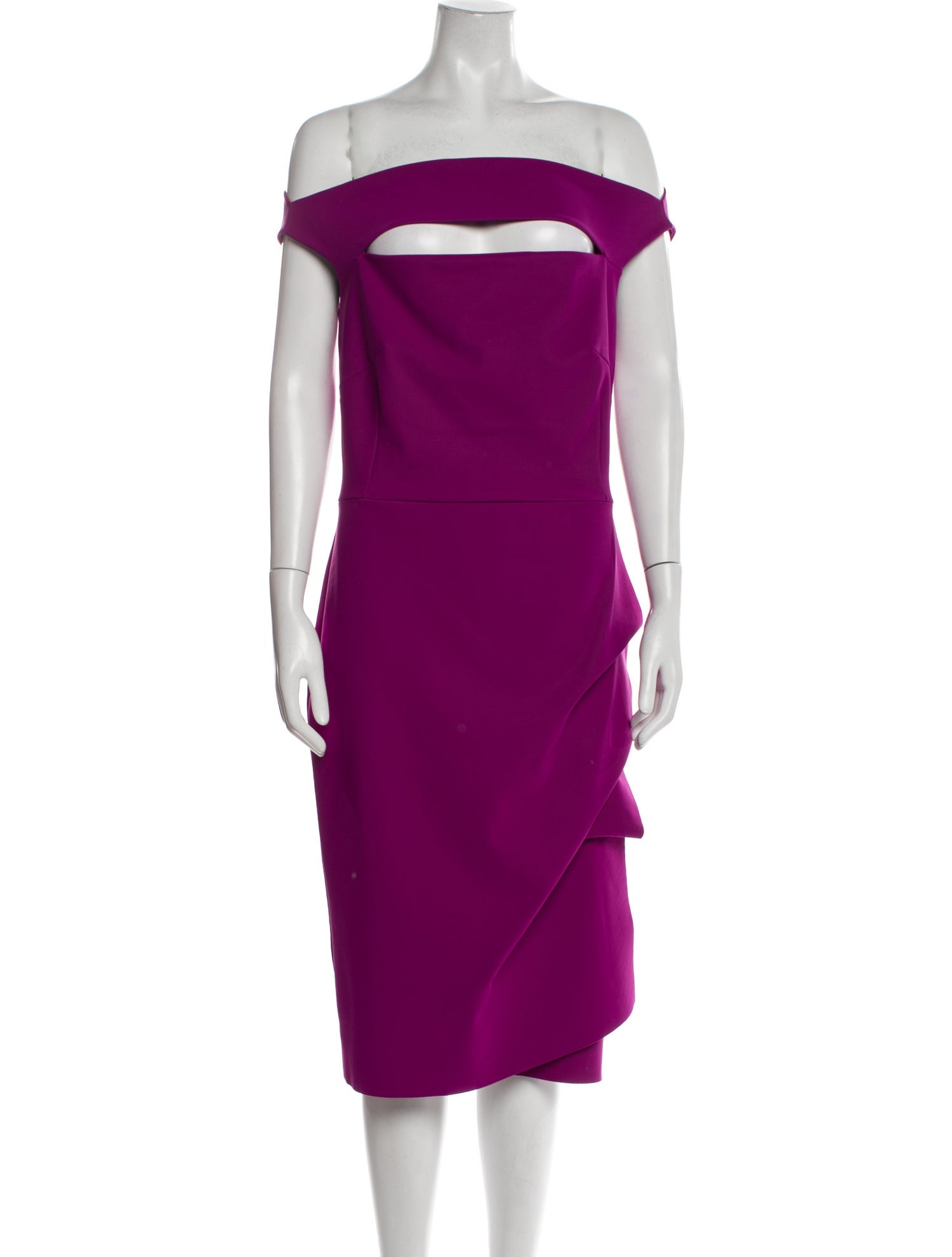 La Petite Robe di Chiara Boni Off-The-Shoulder Knee-Length Dress