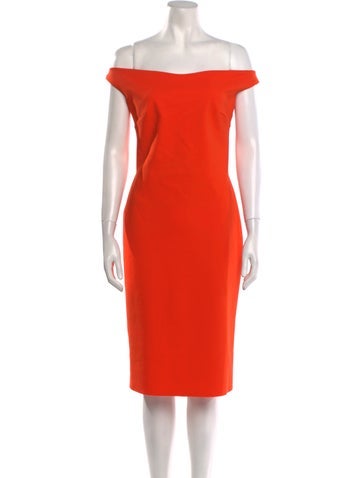 La Petite Robe di Chiara Boni Dresses Off-The-Shoulder Knee-Length Dress Us8, It44 | M