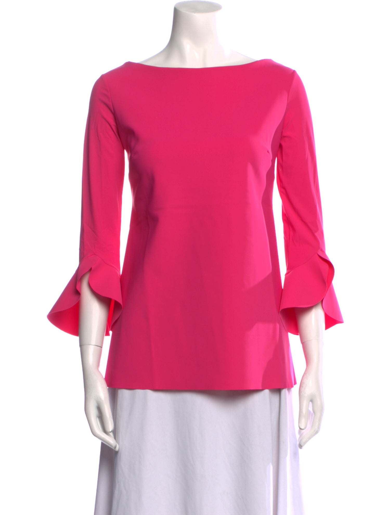 La Petite Robe di Chiara Boni Bateau Neckline Three-Quarter Sleeve Blouse