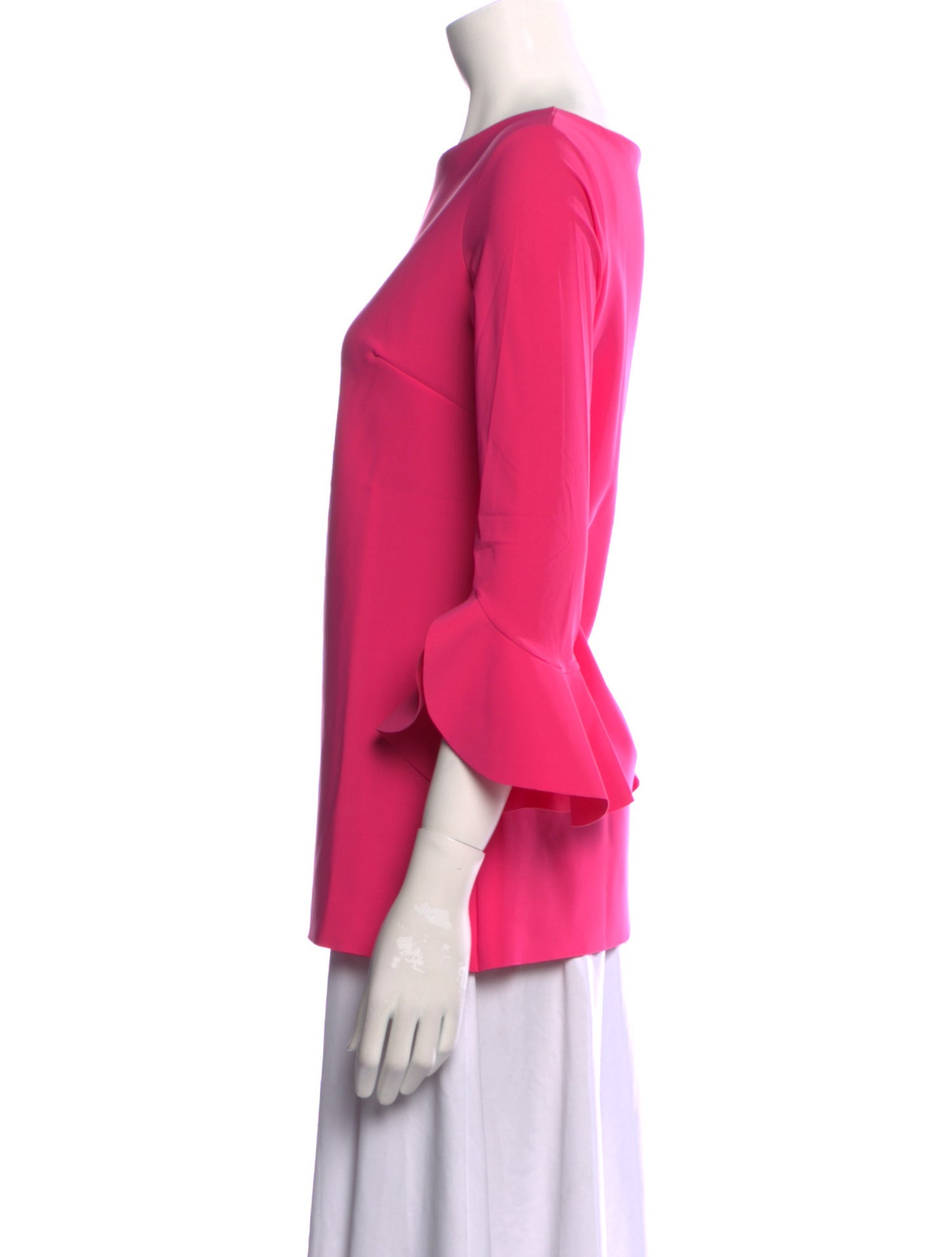 La Petite Robe di Chiara Boni Bateau Neckline Three-Quarter Sleeve Blouse