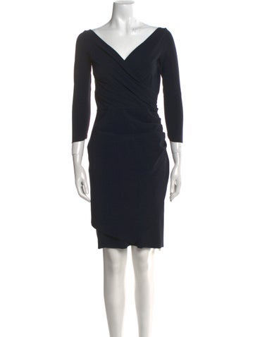 La Petite Robe di Chiara Boni Dresses V-Neck Knee-Length Dress Us6, It42 | M